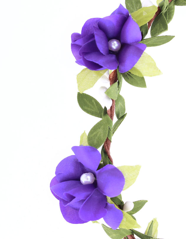 Lola  Floral Crown in Purple